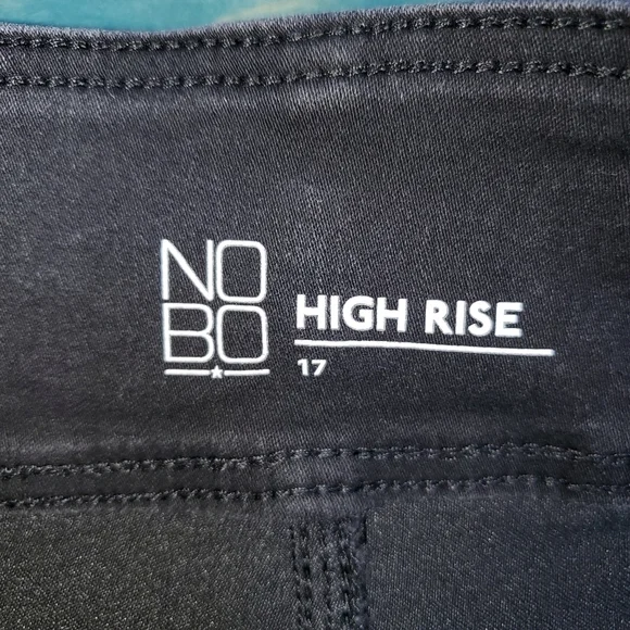 HIGH rise black Jean shorts Juniors 17 - Picture 6 of 7